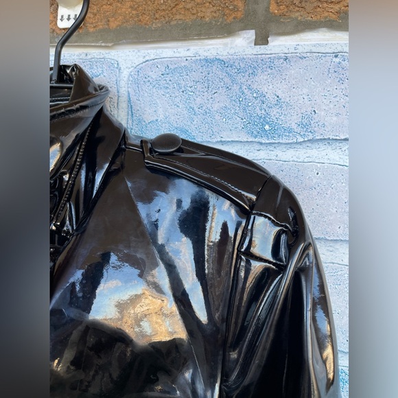 VIVIENNE HU VHNY VINYL TRENCH COAT IN BLACK SIZE 8 - Picture 8 of 16